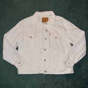 Levi’s Women Ex-Boyfriend Cell Trucker White Jean Jacket